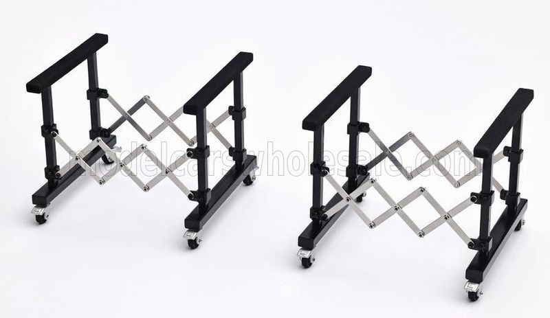 1:43 LCD Models - 2er Set Hauben Ständer *Hood Holder* Black *Modelcar not Included*