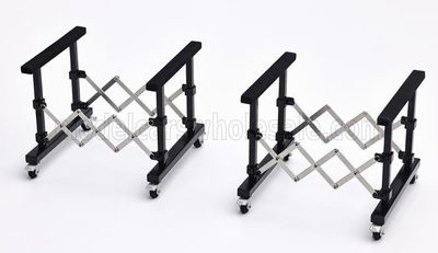1:43 LCD Models - 2er Set Hauben Ständer *Hood Holder* Black *Modelcar not Included*