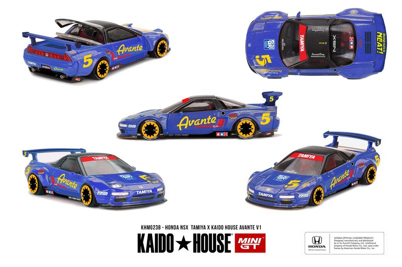 1:64 Mini GT - Honda NSX  TAMIYA x KAIDO HOUSE  1:64 Mini GT - Honda NSX  TAMIYA x KAIDO HOUSE "AVANTE" V1