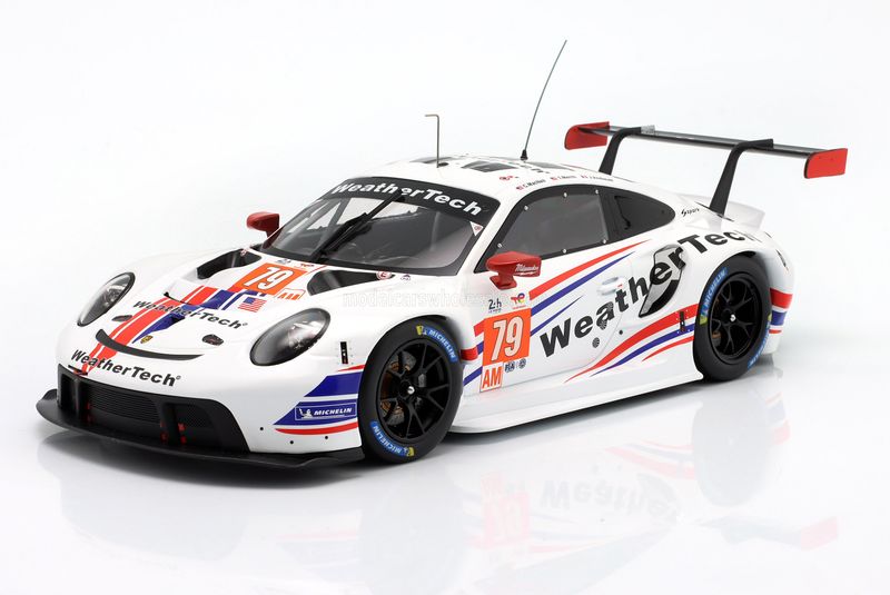 1:18 Ixo - Porsche 911 991-2 4.2L RSR-19 Team Weathertech Racing #79 24h Le Mans 2021 E. Bamber - C. Macneil - L. Vantoor