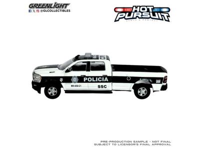 1:64 Greenlight - 2019 Ram 1500 SSC Mexico City Police *Hot Pursuit Series 48*
