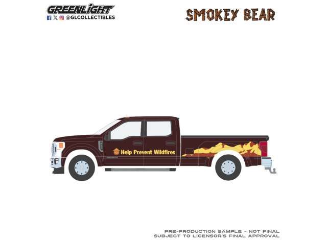 1:64 Greenlight - 2022 Ford Super Duty F-450 King Ranch, Prevent Range Fires *Smokey Bear Series 5*