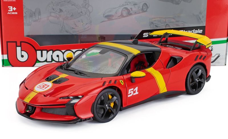 1:18 Bburago - Ferrari SF90 XX #51 24h Le Mans Winner Livery Red *Carmodel Exclusiv* 1:18 Bburago - Ferrari SF90 XX #51 24h Le Mans Winner Livery Red *Carmodel Exclusiv*