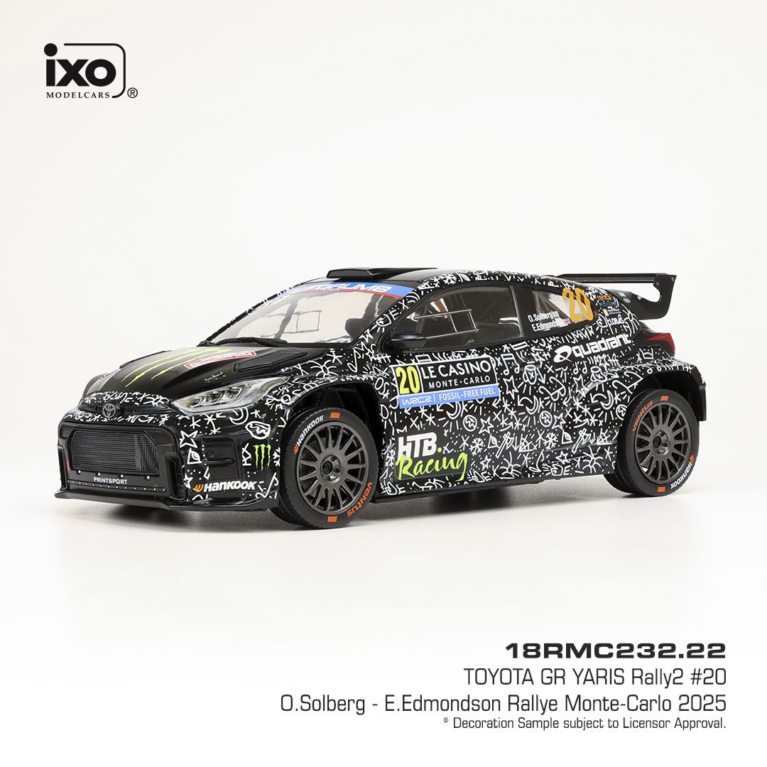 1:18 Ixo - Toyota GR Yaris Rally2 WRC #20 Rally Monte Carlo O.Solberg E.Edmondson