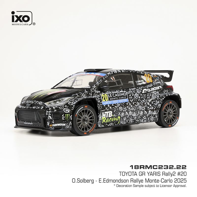 1:18 Ixo - Toyota GR Yaris Rally2 WRC #20 Rally Monte Carlo O.Solberg E.Edmondson