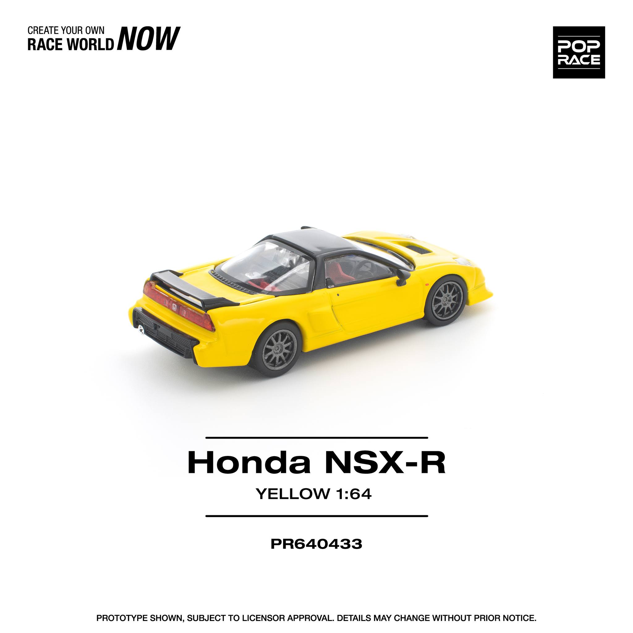 1:64 Pop Race Limited - Honda NSX-R, yellow
