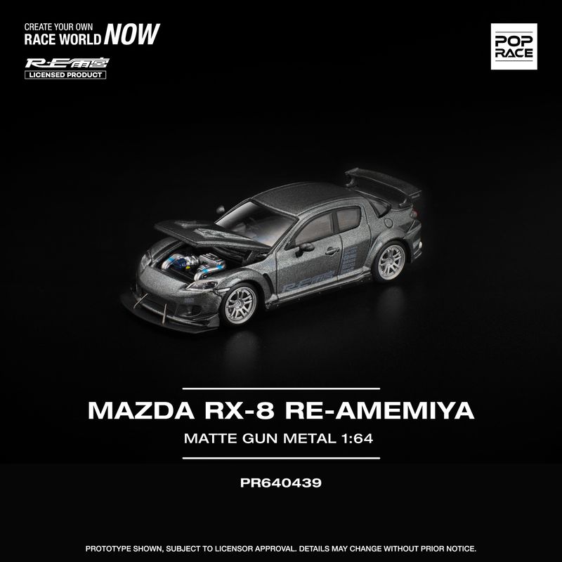 1:64 Pop Race Limited - Mazda RX-8 Reamemiya, gun metal 1:64 Pop Race Limited - Mazda RX-8 Reamemiya, gun metal