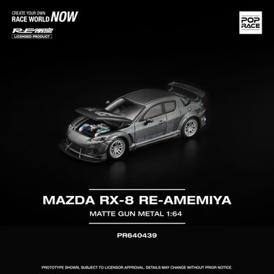 1:64 Pop Race Limited - Mazda RX-8 Reamemiya, gun metal