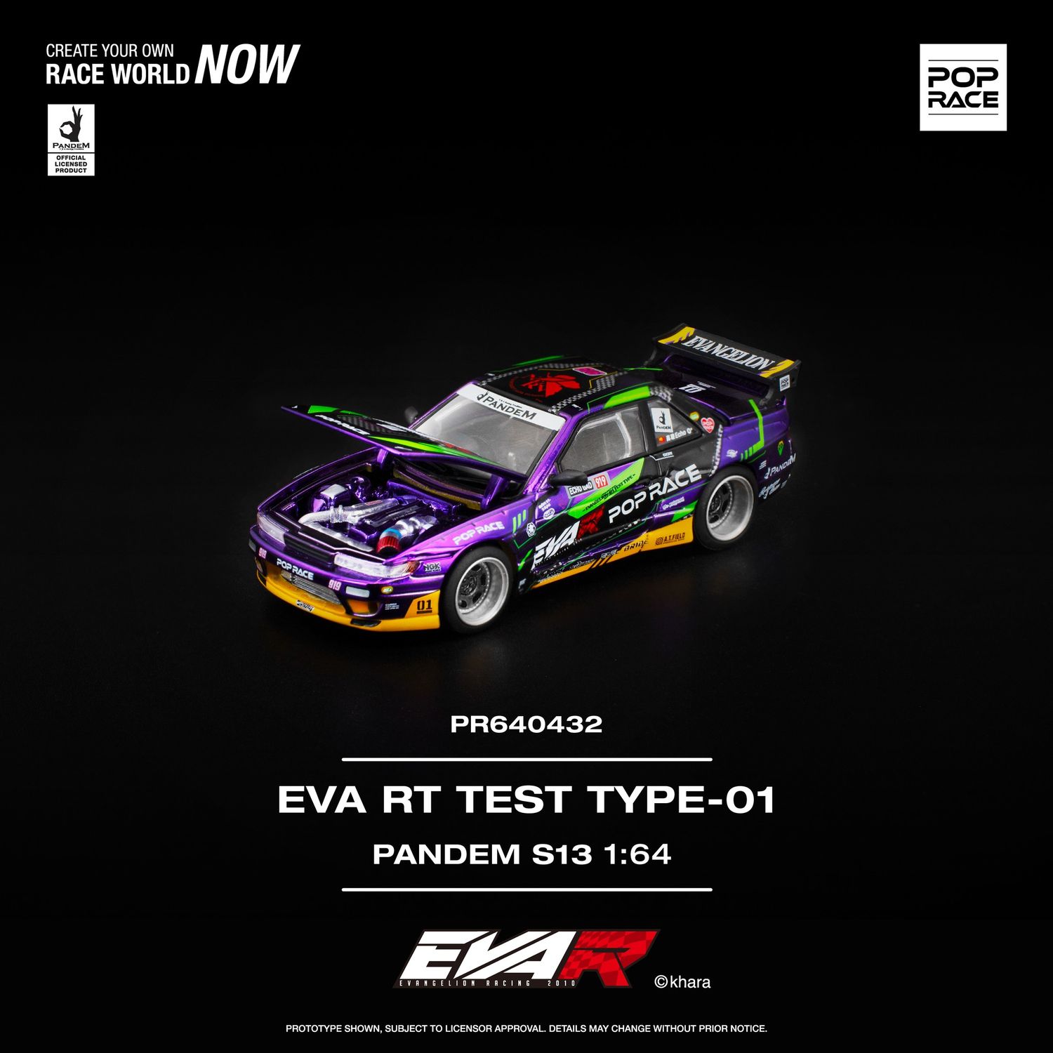 1:64 Pop Race Limited - Pandem S13 Eva RT Test Type-01