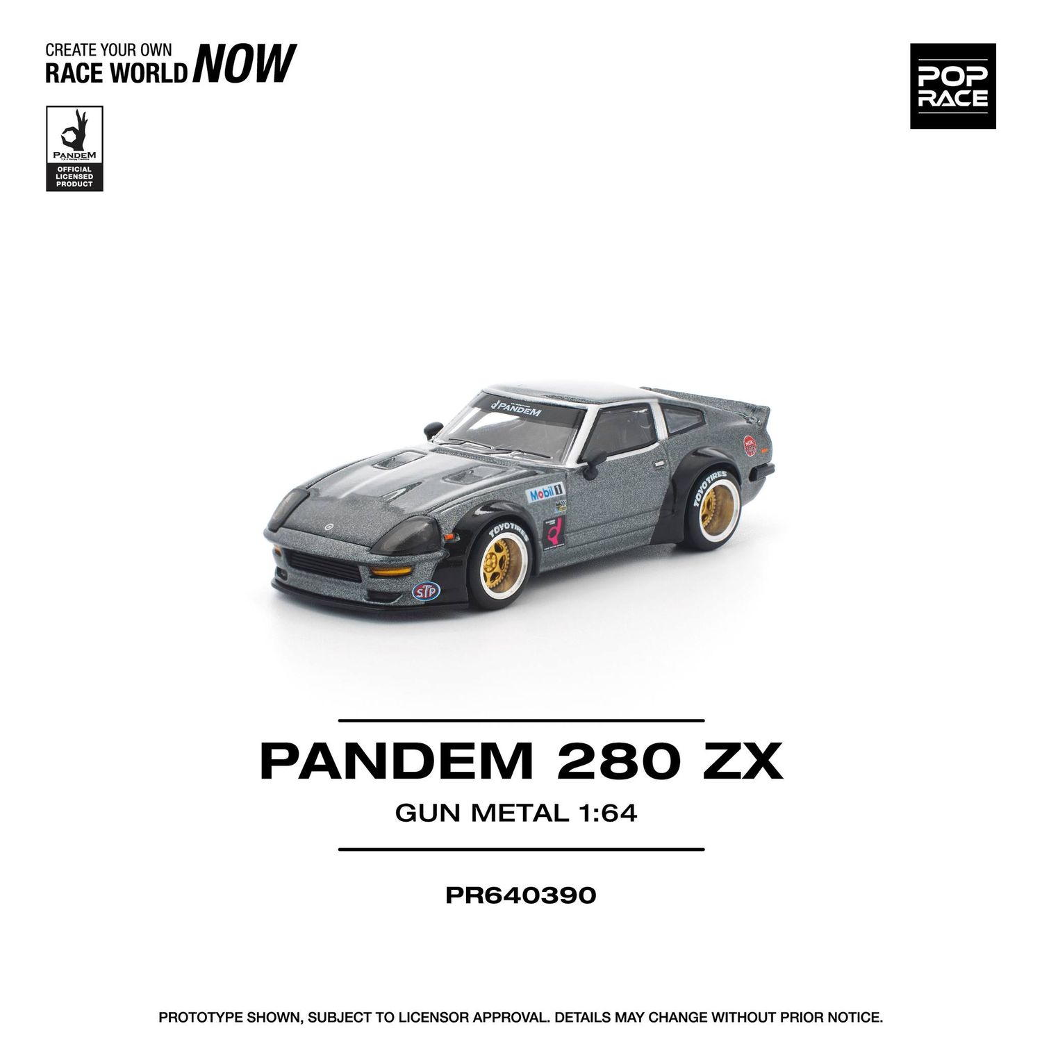 1:64 Pop Race Limited - Pandem 280ZX, gun metal