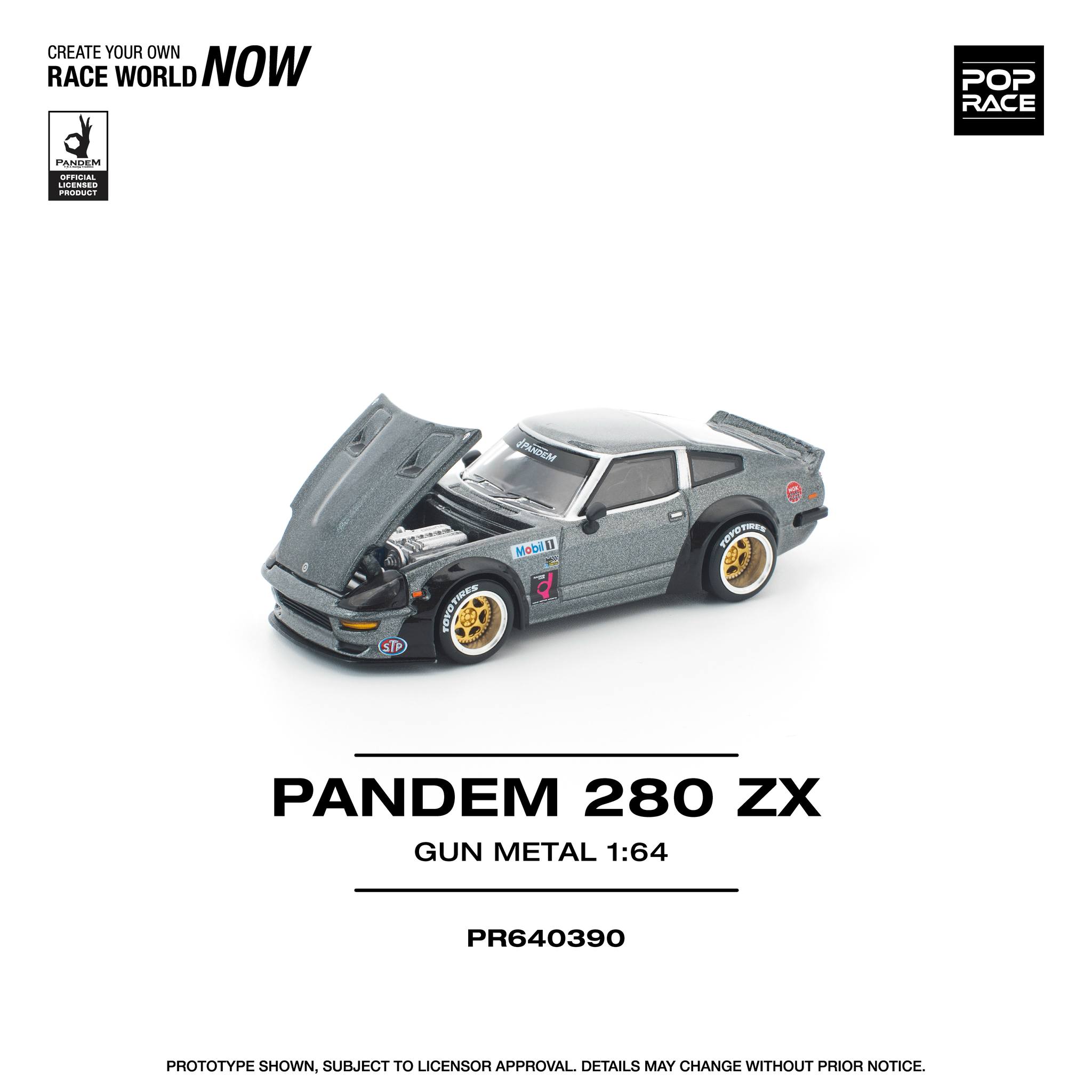 1:64 Pop Race Limited - Pandem 280ZX, gun metal