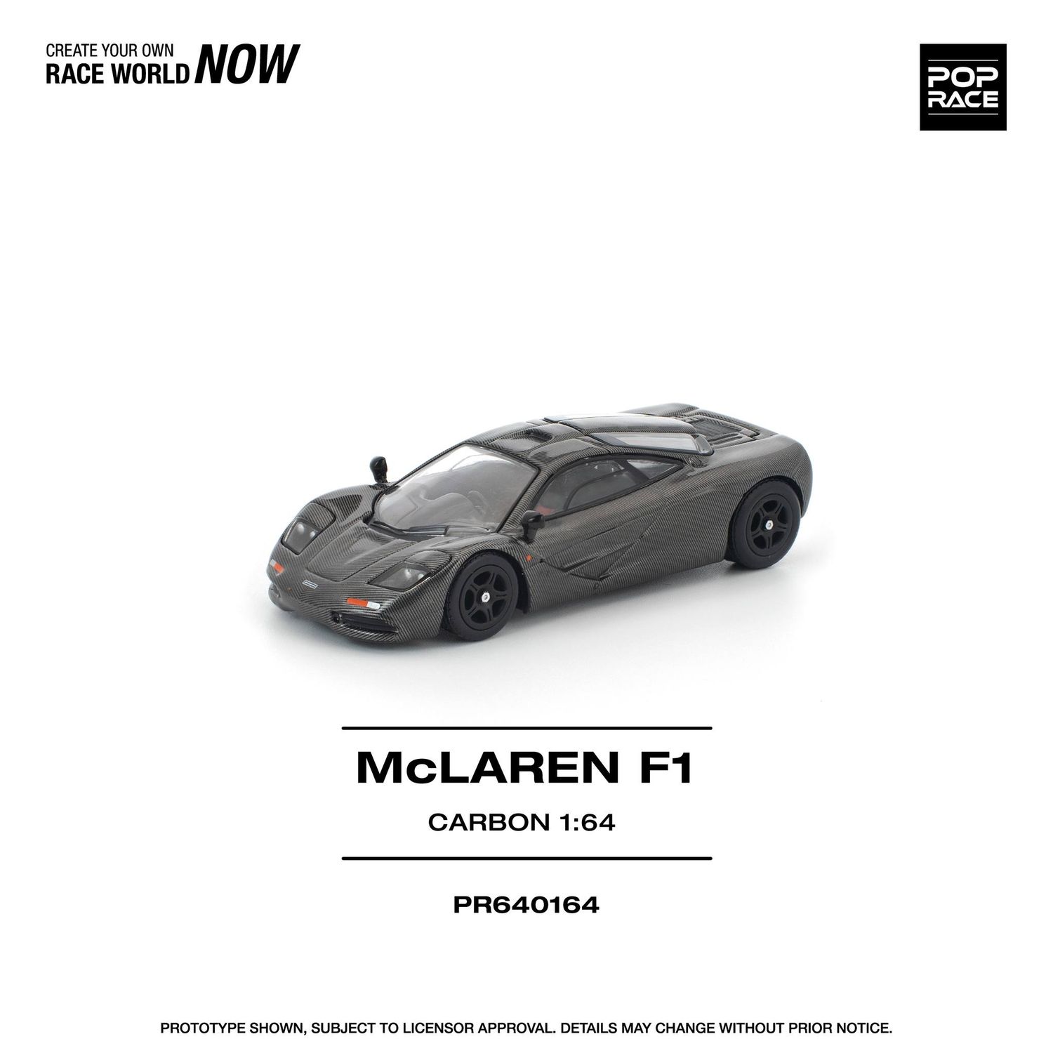 1:64 Pop Race Limited - McLaren F1, carbon edition