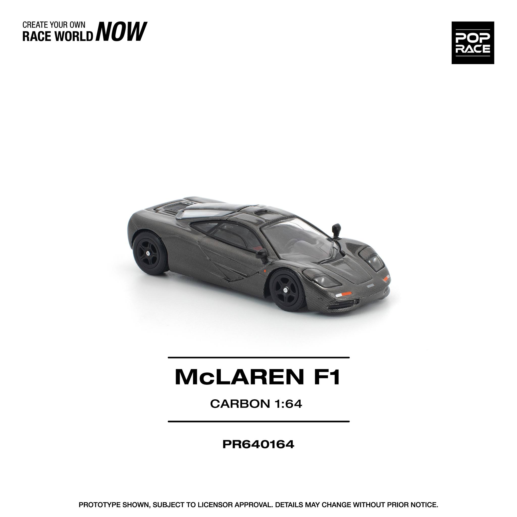 1:64 Pop Race Limited - McLaren F1, carbon edition