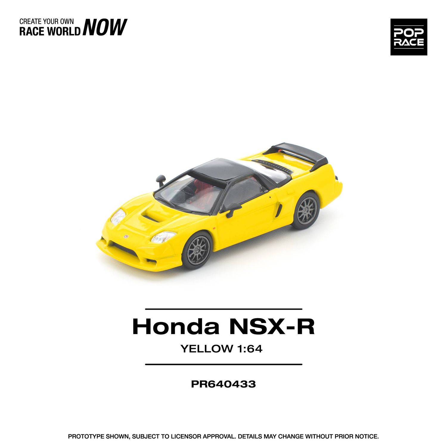 1:64 Pop Race Limited - Honda NSX-R, yellow