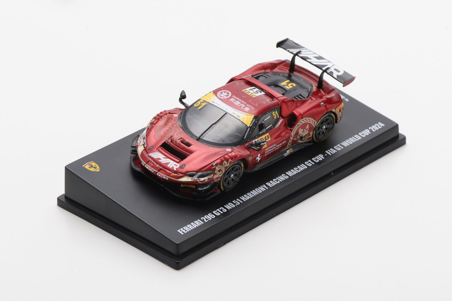 1:64 Looksmart - Ferrari 296 GT3 No.51 Harmony Racing Macau GT Cup – FIA GT World Cup 2024 Daniel Gardano Serra