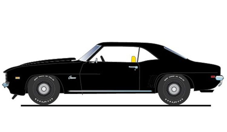 1:18 ACME - 1969 Chevrolet COPO Camaro 1 Of 1 Black