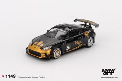 1:64 Mini GT - 2025 Toyota GR Supra LB-Nation, black & gold *Blister packaging* 1:64 Mini GT - 2025 Toyota GR Supra LB-Nation, black & gold *Blister packaging*