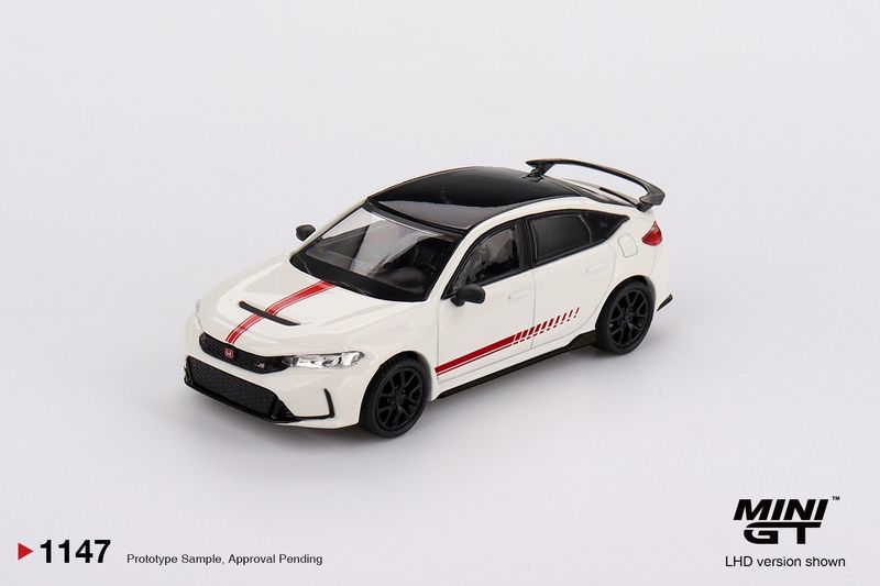 1:64 Mini GT - 2025 Honda Civic (FL-5) TYPE R Ultimate Edition, white *Blister packaging* 1:64 Mini GT - 2025 Honda Civic (FL-5) TYPE R Ultimate Edition, white *Blister packaging*