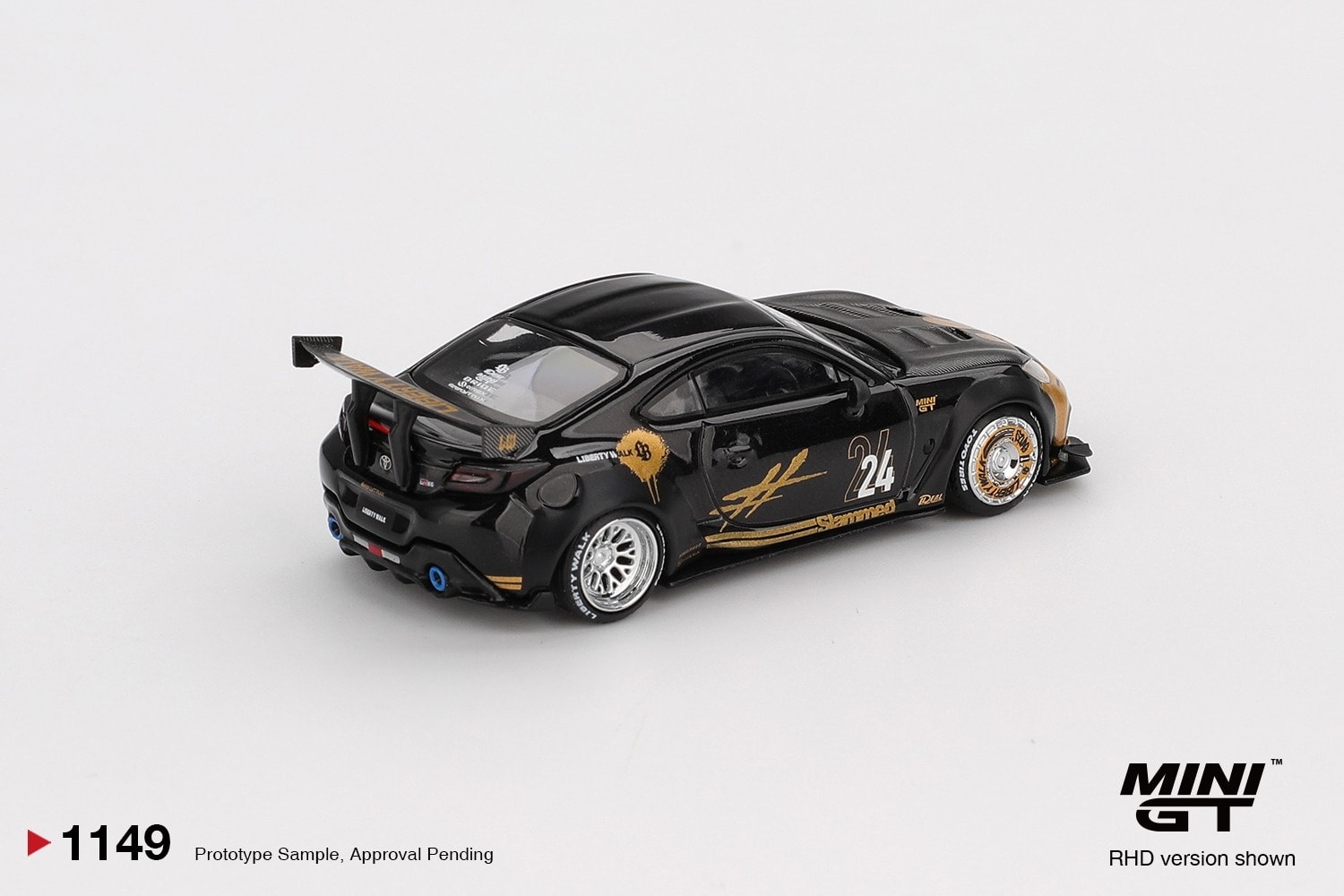 1:64 Mini GT - 2025 Toyota GR Supra LB-Nation, black & gold