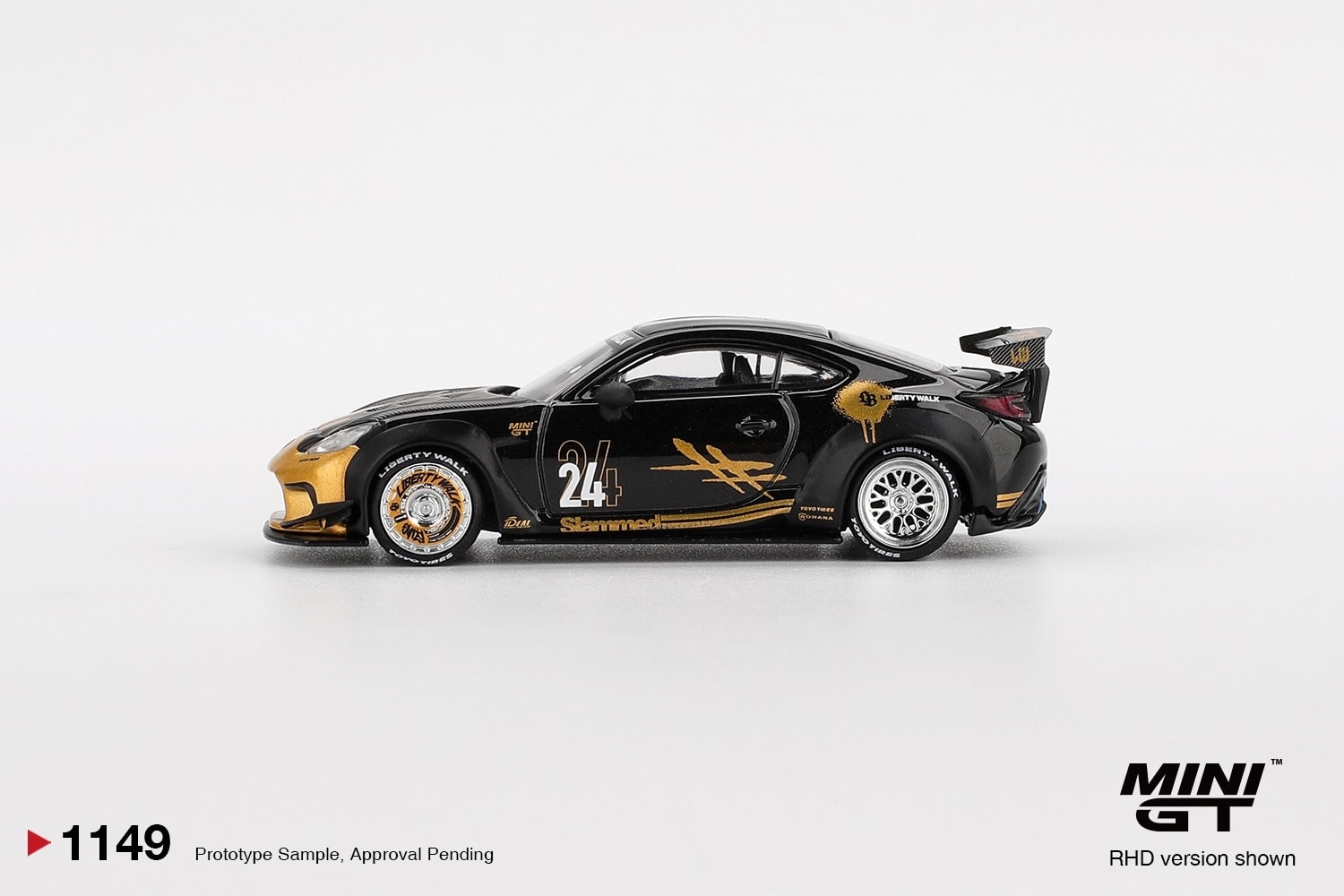 1:64 Mini GT - 2025 Toyota GR Supra LB-Nation, black & gold *Blister packaging*