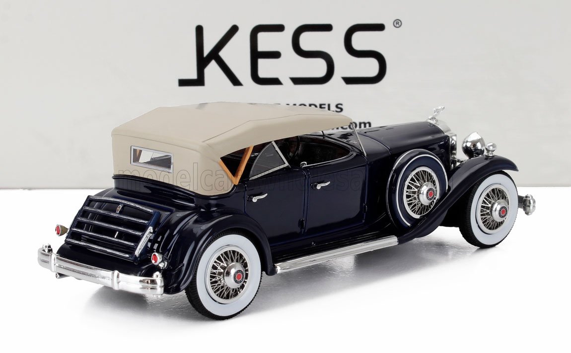 1:43 Kess Model - 1932 Packard 904 Custom Dietrich Duel Cowl Sport Pheaton Closed Blue