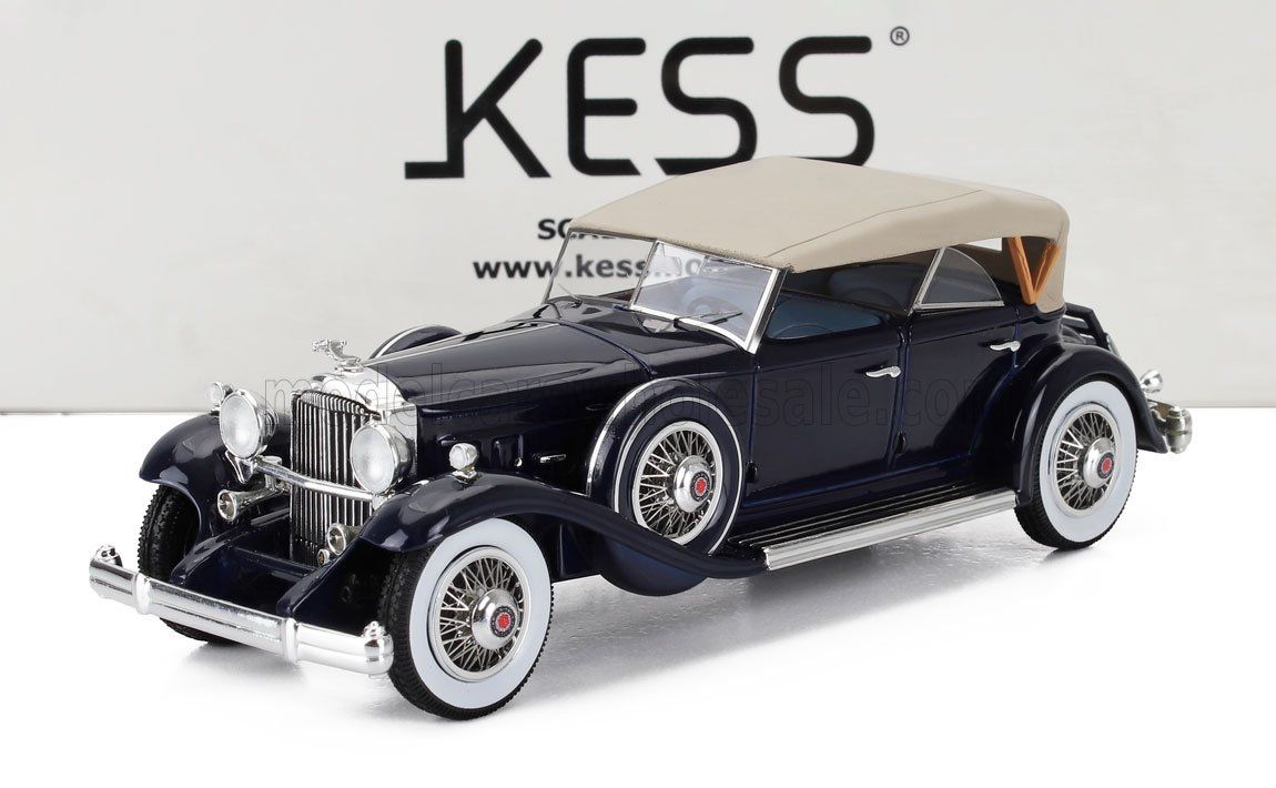 1:43 Kess Model - 1932 Packard 904 Custom Dietrich Duel Cowl Sport Pheaton Closed Blue
