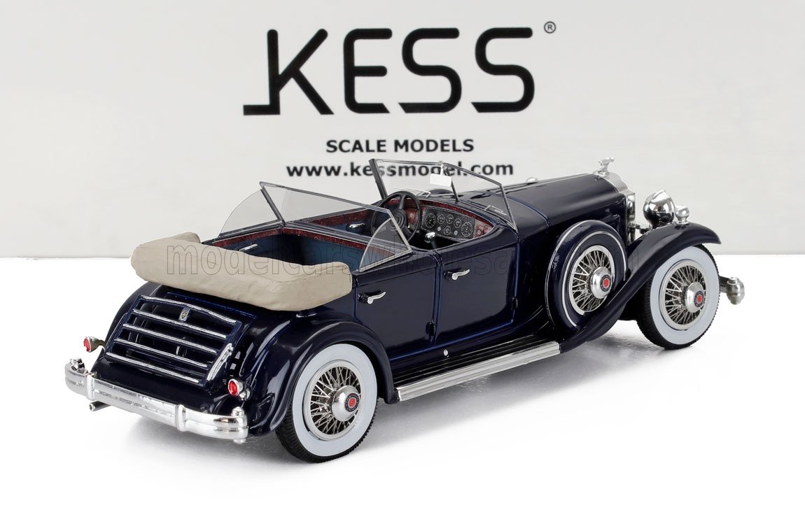 1:43 Kess Model - 1932 Packard 904 Custom Dietrich Duel Cowl Sport Pheaton Open Blue
