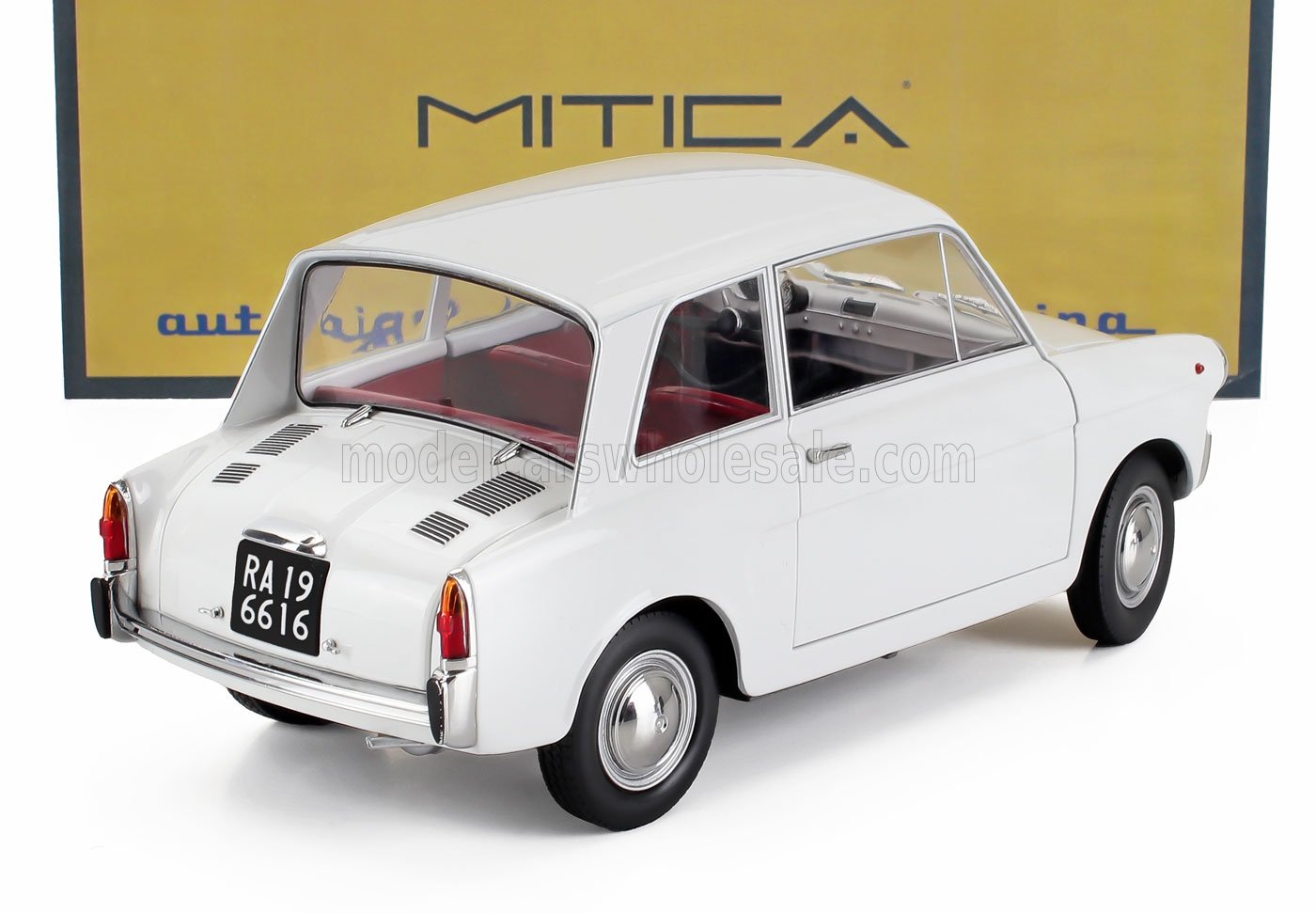 1:18 Mitica Diecast - 1962 Autobianchi Bianchina 4 Posti Berlina White