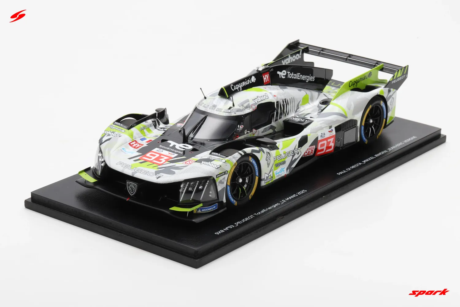 1:18 Spark - Peugeot 9X8 No.93 PEUGEOT TOTALENERGIES Le Mans 24H 2025 P. Di Resta - M. Jensen - J. Vergne 1:18 Spark - Peugeot 9X8 No.93 PEUGEOT TOTALENERGIES Le Mans 24H 2025 P. Di Resta - M. Jensen - J. Vergne