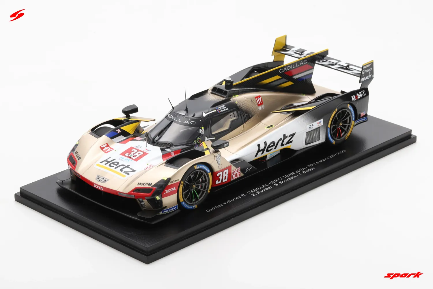 1:18 Spark - Cadillac V-Series.R No.38 CADILLAC HERTZ TEAM JOTA 7th Le Mans 24H 2025 E. Bamber - S. Bourdais - J. Button