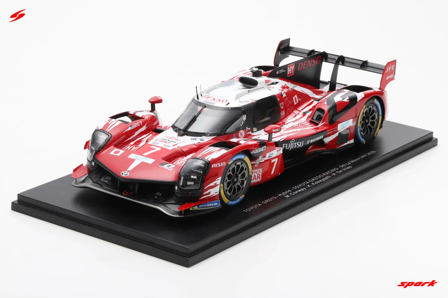 1:18 Spark - Toyota GR010 - Hybrid No.7 TOYOTA GAZOO RACING 5th Le Mans 24H 2025 M. Conway - K. Kobayashi - N. De Vries