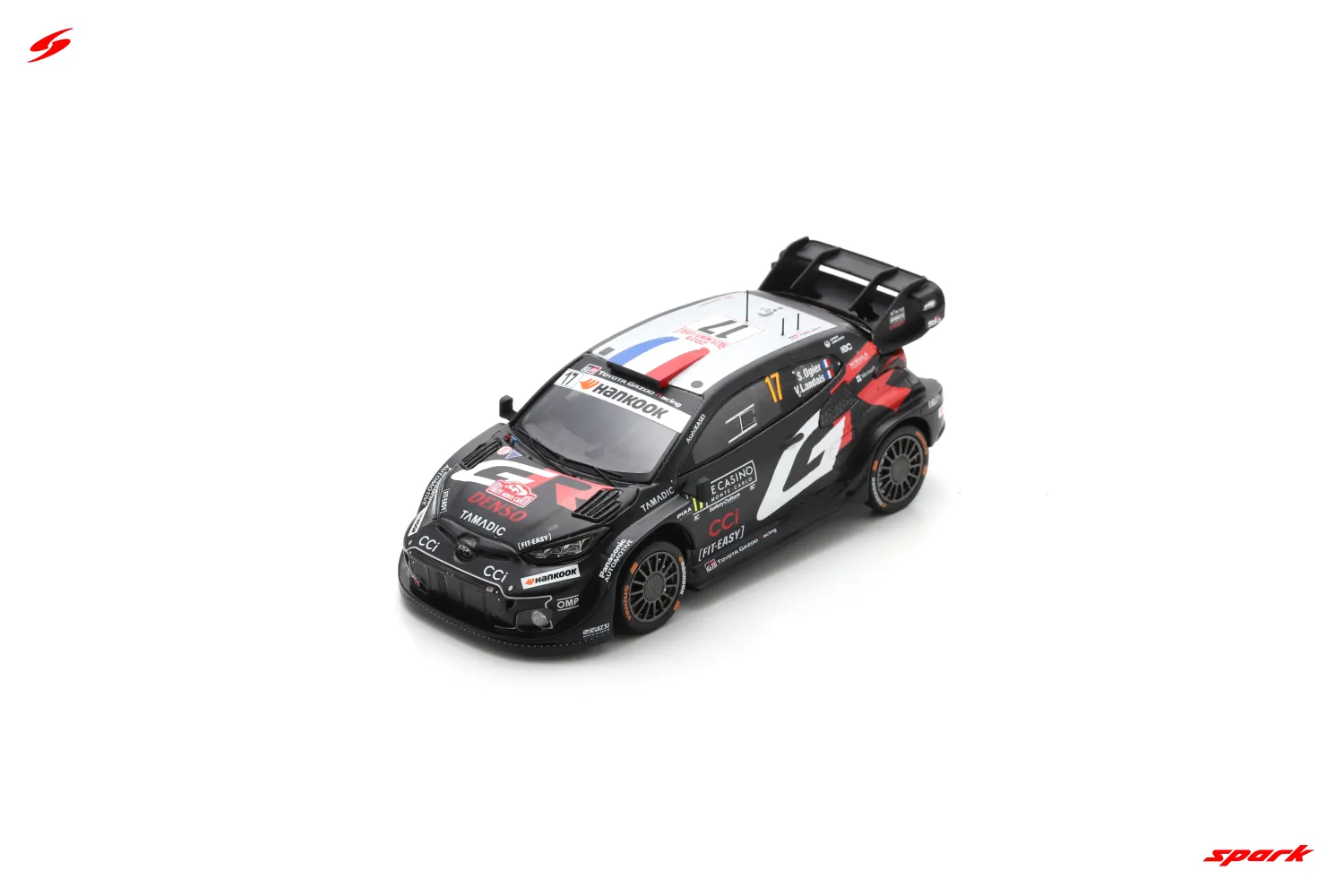 1:43 Spark - TOYOTA GR Yaris Rally1 No.17 TOYOTA GAZOO Racing WRT Winner Rally Monte Carlo 2025 S. Ogier - V. Landais S. Ogier's 10th Rally Monte Carlo victories 1:43 Spark - TOYOTA GR Yaris Rally1 No.17 TOYOTA GAZOO Racing WRT Winner Rally Monte Carlo 2025 S. Ogier - V. Landais S. Ogier's 10th Rally Monte Carlo victories
