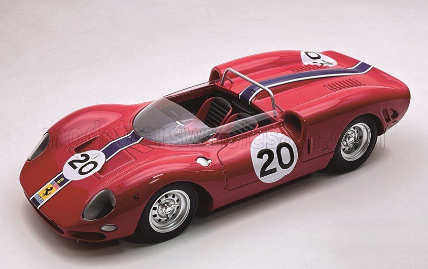1:18 Tecnomodel - Ferrari 365 P2 4.4L V12 Spider #20 2nd 500km Bridgehamton 1965 P. Rodriguez