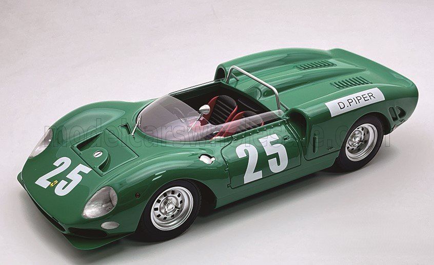 1:18 Tecnomodel - Ferrari 365 P2 4.4L V12 Spider #25 7th Guards Trophy Brands Hatch 1965 D. Piper