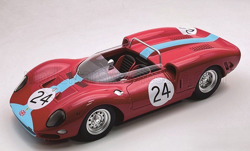 1:18 Tecnomodel - Ferrari 365 P2 4.4L V12 Spider #24 7th Guards Trophy Brands Hatch 1965 M. Parkes