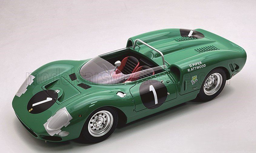 1:18 Tecnomodel - Ferrari 365 P2 4.4L V12 Spider #1 Winner 9h Kyalami 1965 D. Piper - R. Attwood