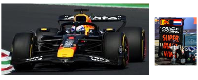 1:43 Spark - Red Bull Racing RB21 No.1 Oracle Red Bull Racing Winner Italian GP 2025 Max Vestappen - Oracle 50 Wins *with Pit Board*