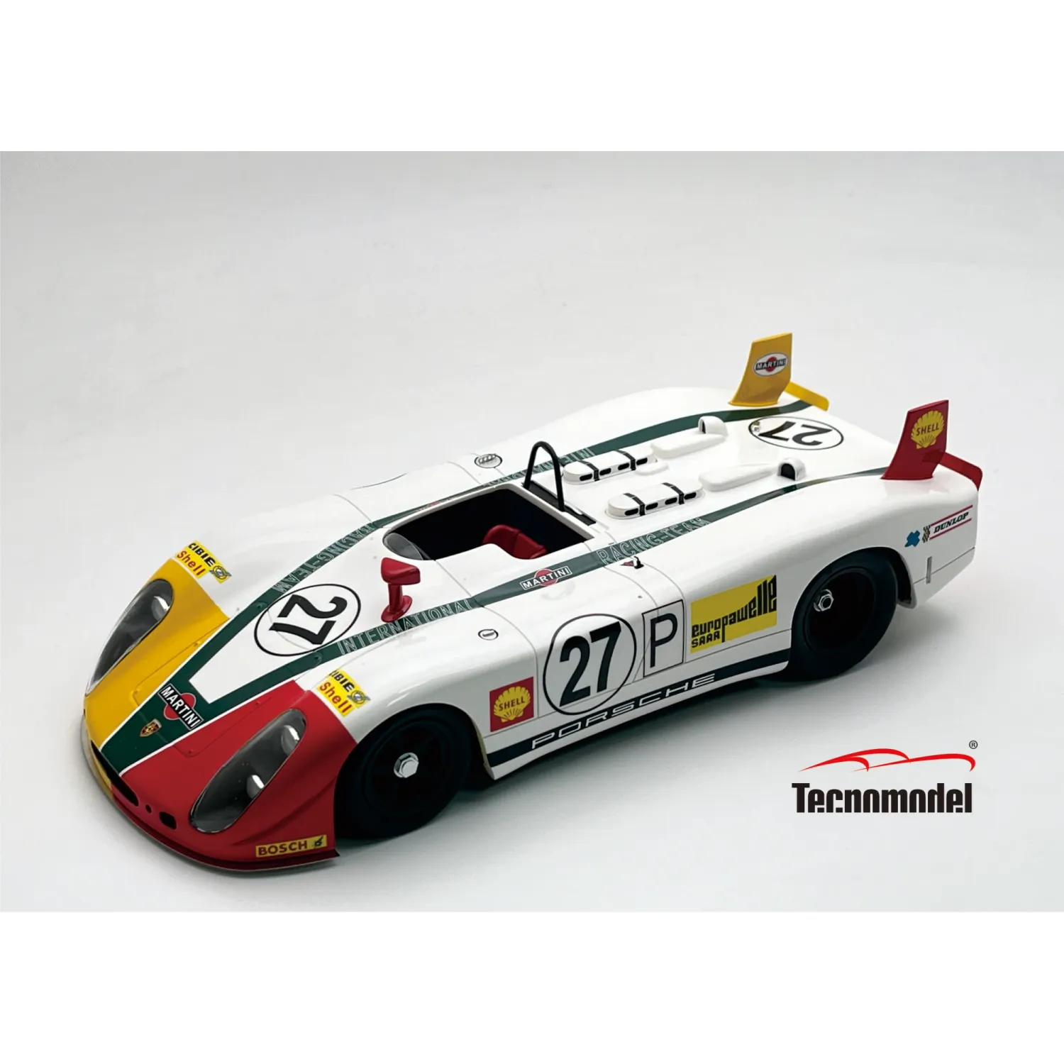 1:18 Tecnomodel - Porsche 908/02 3.0L Flunder Spider Team Martini International Racing #27 24h Le Mans 1970 H. Marko - R. Lins