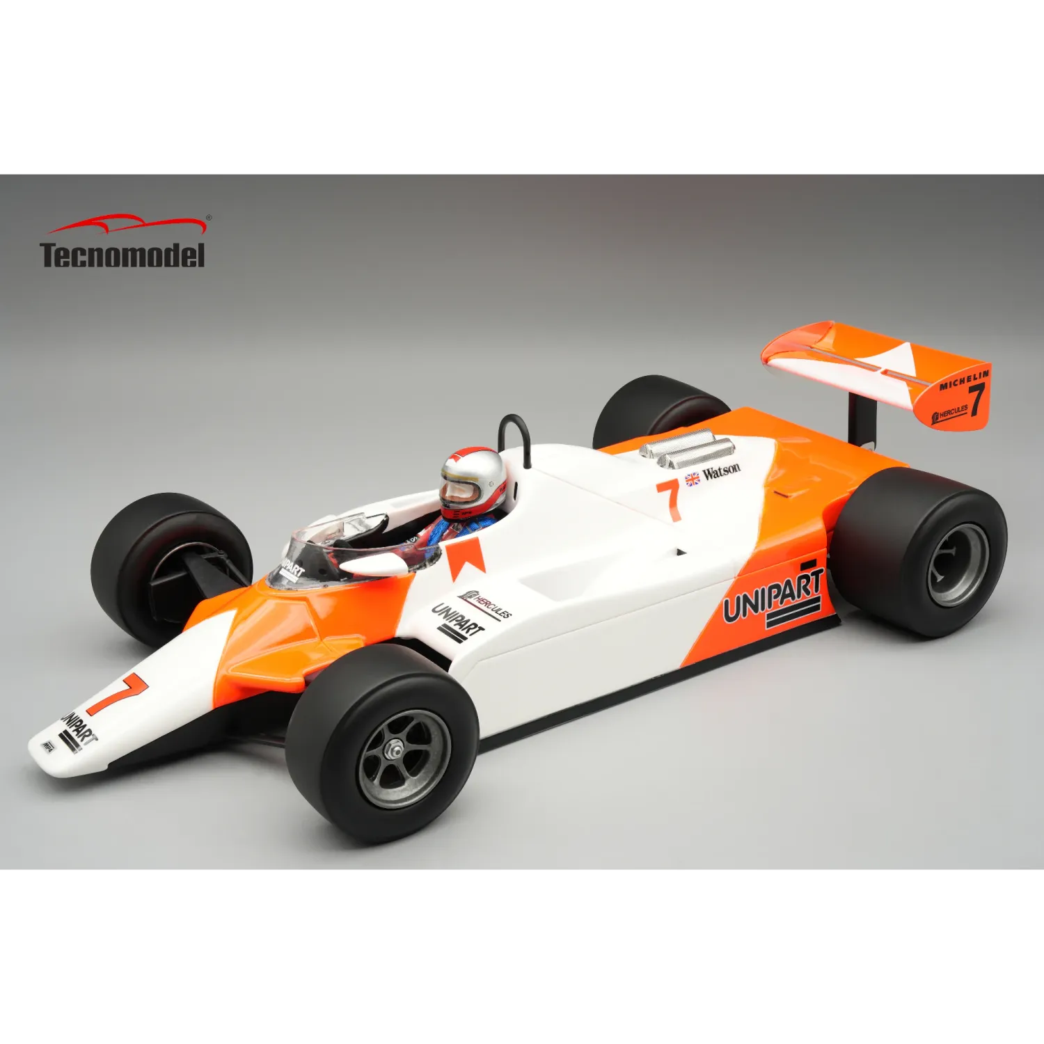 1:18 Tecnomodel - McLaren F1 MP4/1B Ford Cosworth #7 Winner USA Detroit GP 1982 J. Watson *With Driver Figure* *Inkl. Decals*