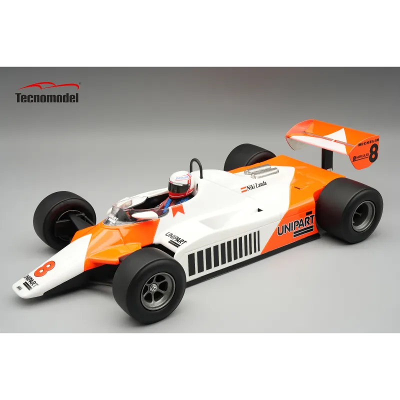 1:18 Tecnomodel - McLaren F1 MP4/1B Ford Cosworth #8 Winner British GP 1982 N. Lauda *With Driver Figure* *Inkl. Decals* 1:18 Tecnomodel - McLaren F1 MP4/1B Ford Cosworth #8 Winner British GP 1982 N. Lauda *With Driver Figure* *Inkl. Decals*