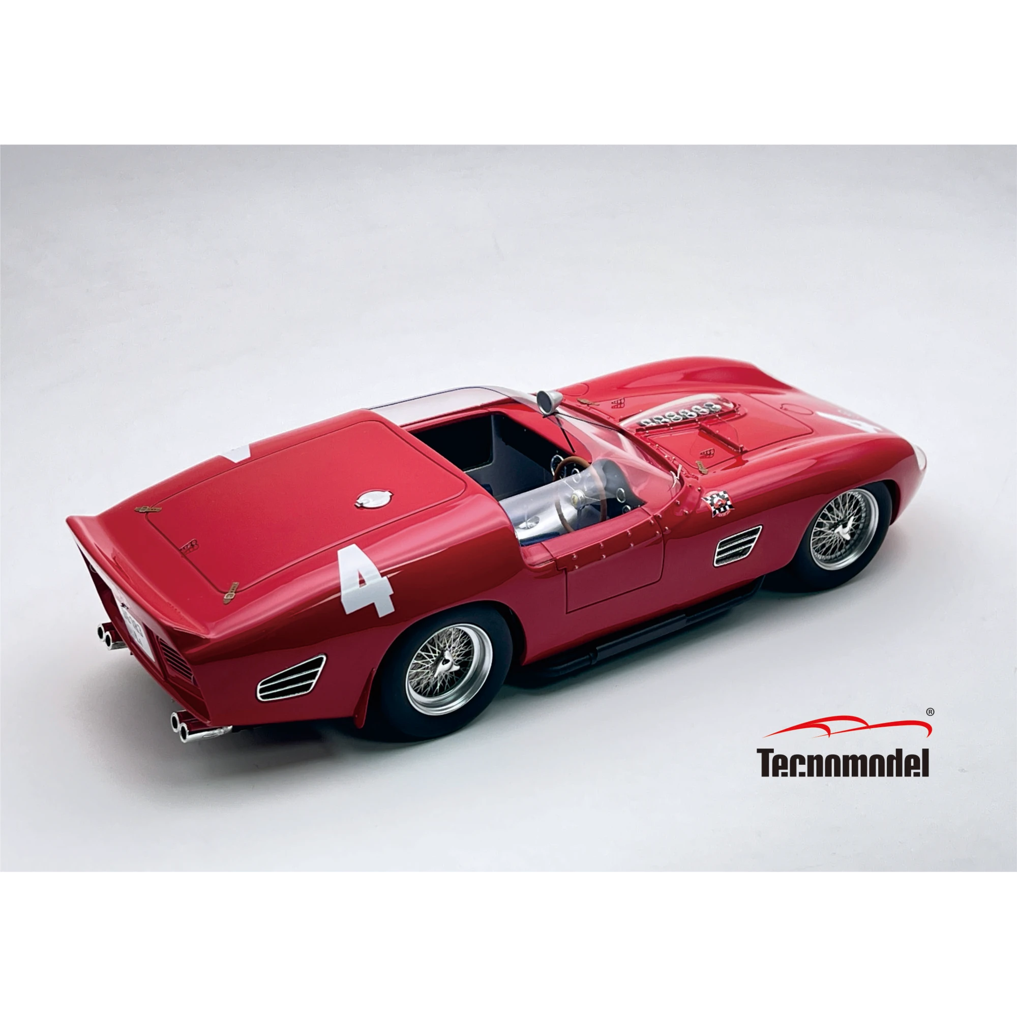 1:18 Tecnomodel - Ferrari 250 TR61 3.0L V12 Spider #4 Winner Pescara GP 1961 L. Bandini - G. Scarlatti