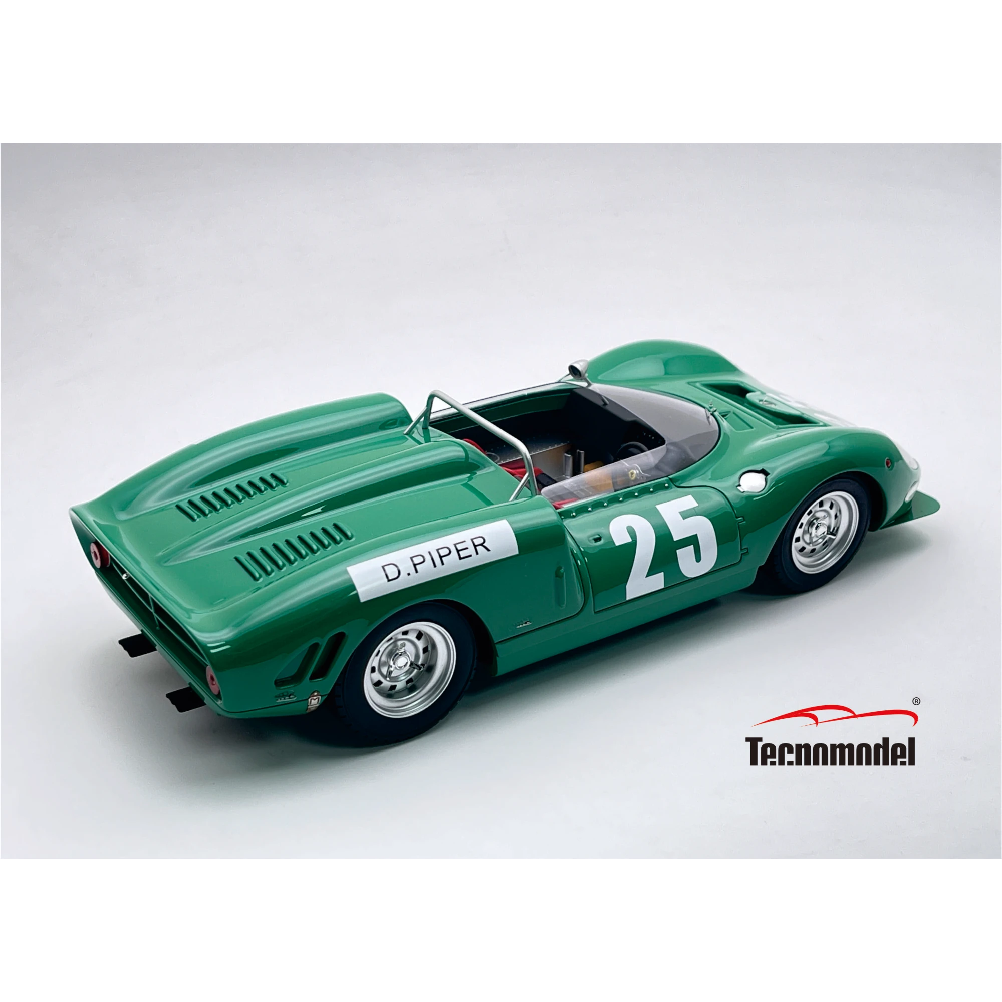 1:18 Tecnomodel - Ferrari 365 P2 4.4L V12 Spider #25 7th Guards Trophy Brands Hatch 1965 D. Piper