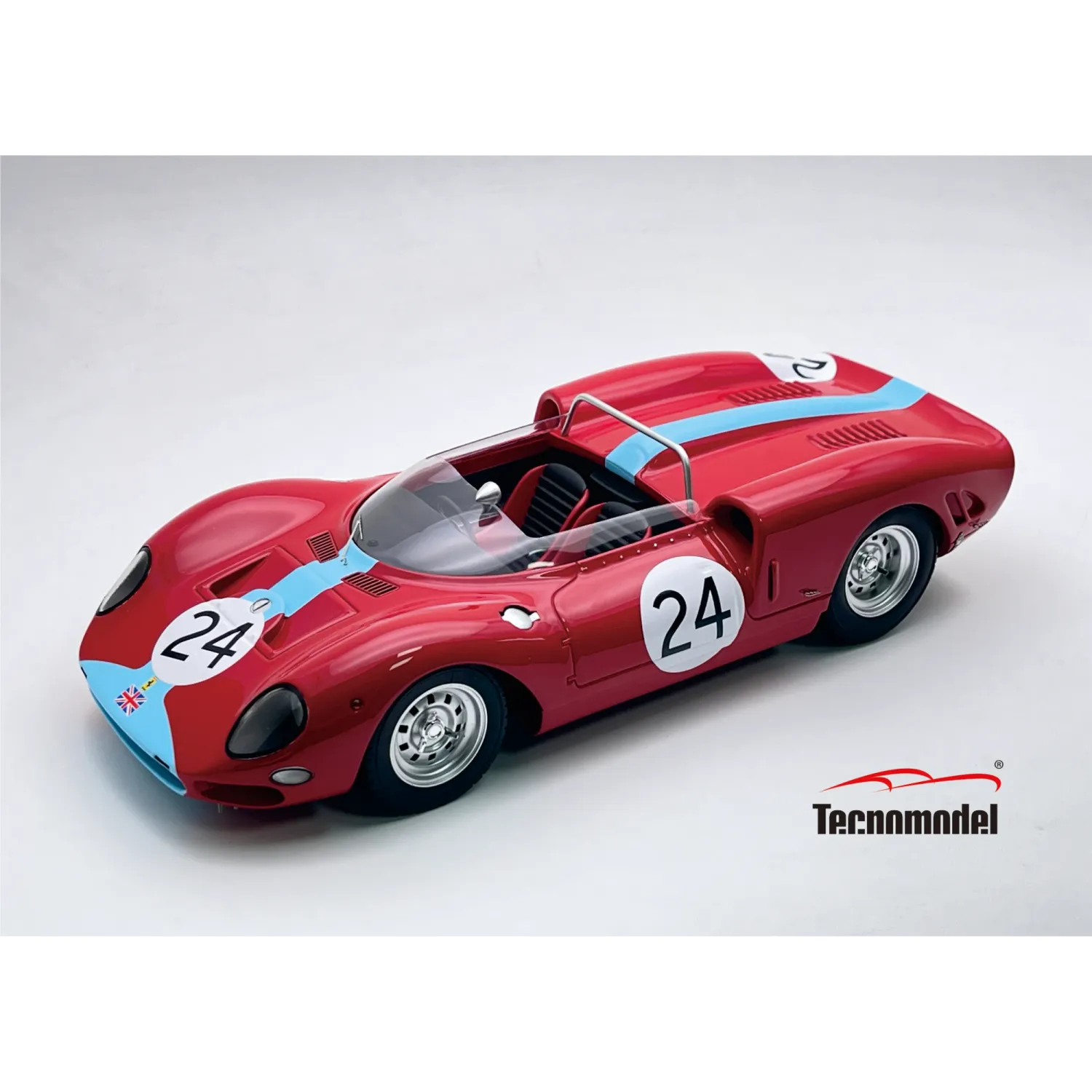 1:18 Tecnomodel - Ferrari 365 P2 4.4L V12 Spider #24 7th Guards Trophy Brands Hatch 1965 M. Parkes