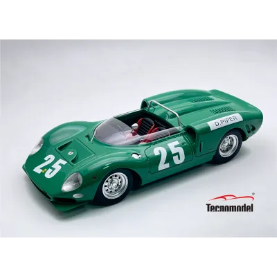 1:18 Tecnomodel - Ferrari 365 P2 4.4L V12 Spider #25 7th Guards Trophy Brands Hatch 1965 D. Piper