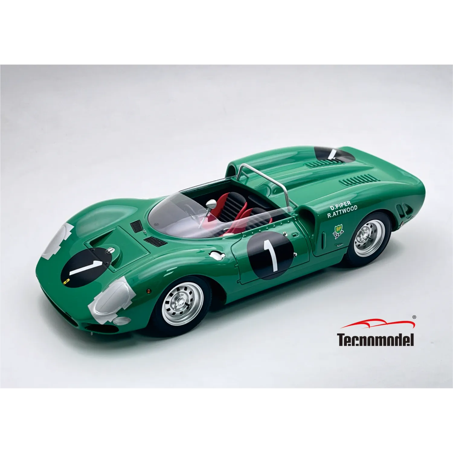 1:18 Tecnomodel - Ferrari 365 P2 4.4L V12 Spider #1 Winner 9h Kyalami 1965 D. Piper - R. Attwood