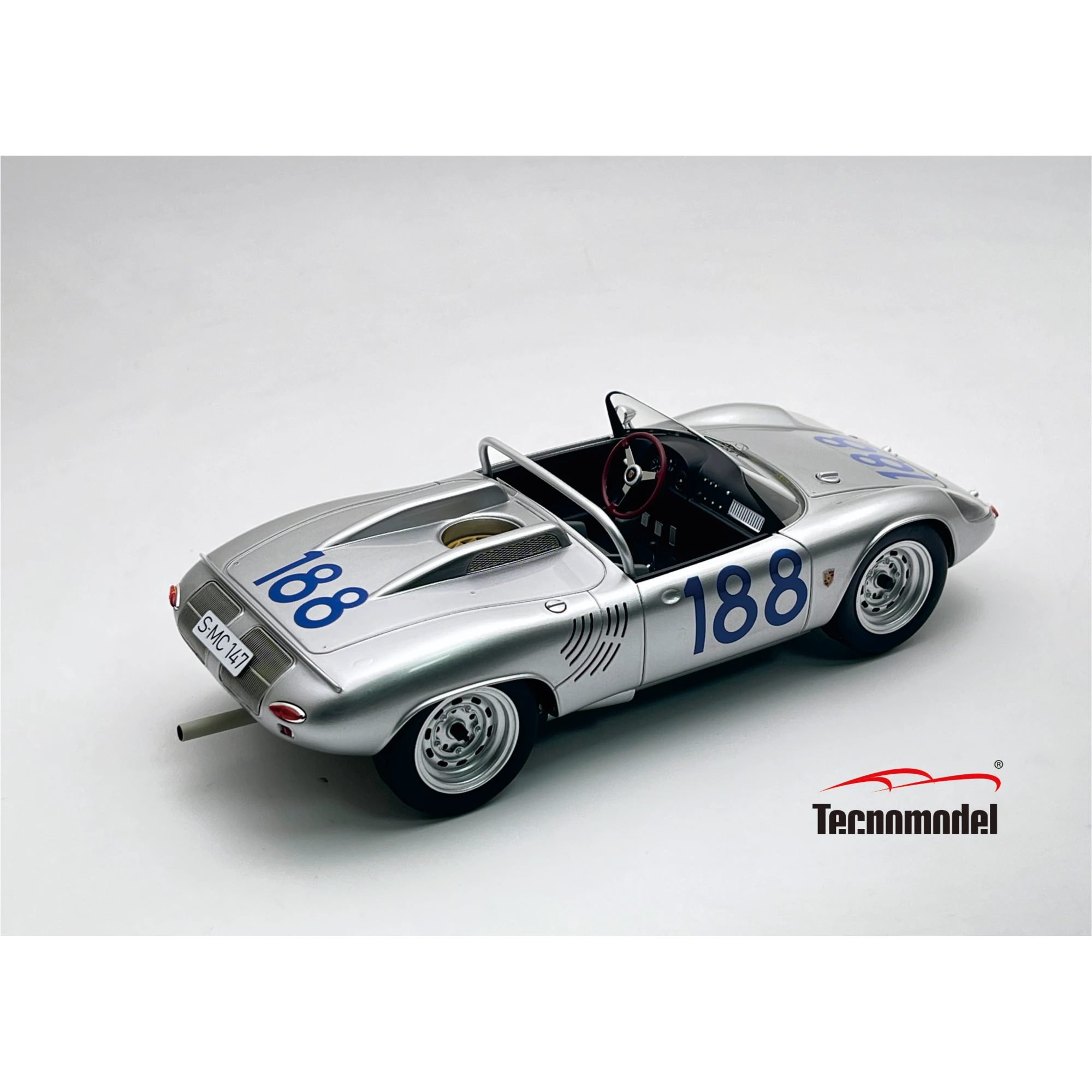 1:18 Tecnomodel - Porsche 718 WRS Spider #188 Targa Florio 1964 G. Hill - J. Bonnier