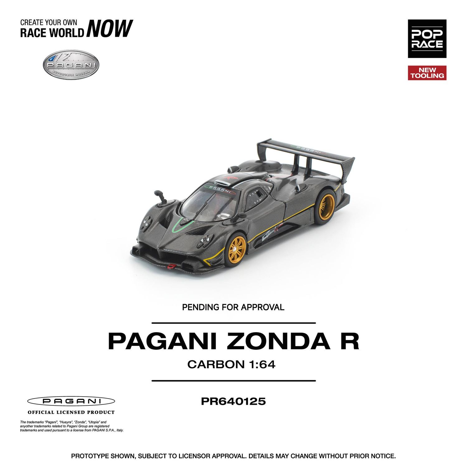 1:64 Pop Race Limited - Pagani Zonda R, carbon
