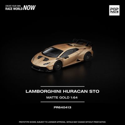 1:64 Pop Race Limited - Lamborghini Huracan STO, matte gold