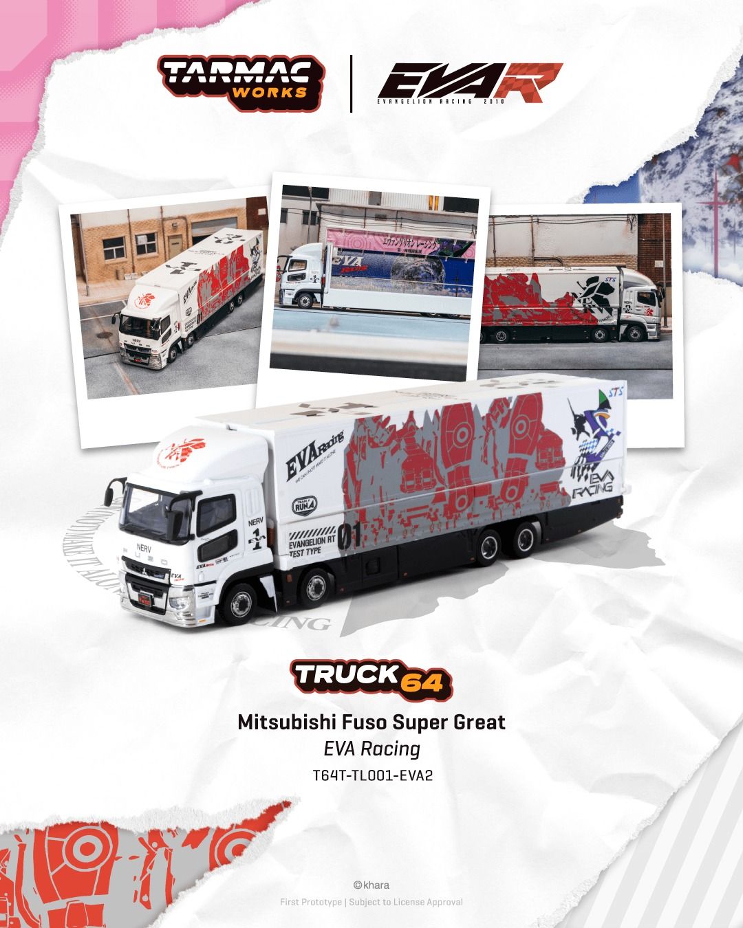 1:64 Tarmac - Mitsubishi Fuso Super Great *EVA Racing*