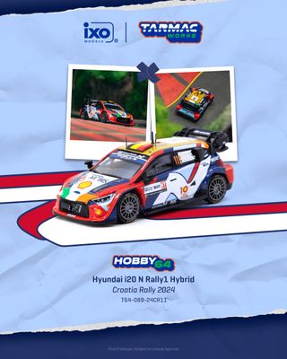 1:64 Tarmac - 2024 Hyundai i20 N Rally1 Hybrid Thierry Neuville/Martijn Wydaeghe Croatia Rally 1:64 Tarmac - 2024 Hyundai i20 N Rally1 Hybrid Thierry Neuville/Martijn Wydaeghe Croatia Rally